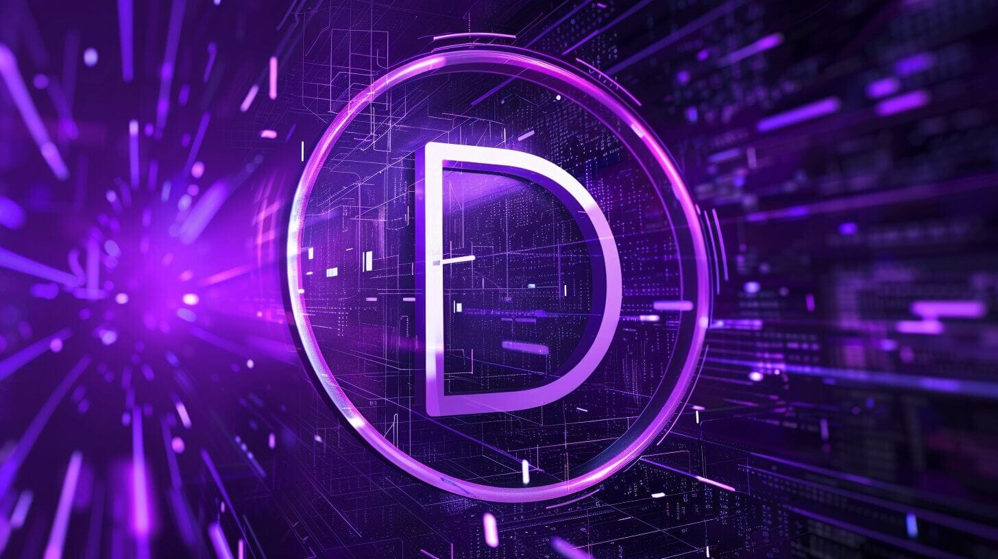 Divi D with a Purple Background